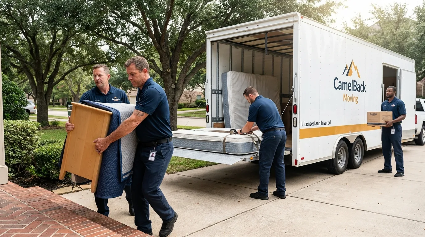 Crew loading residential truck for cross-state move from Guayama, PR